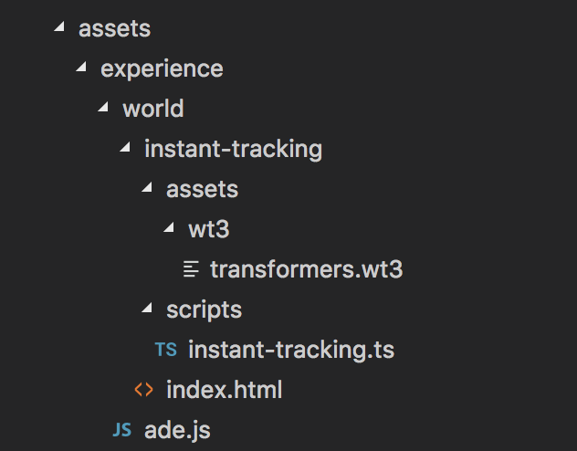 Ionic Wikitude instant tracking assets folder