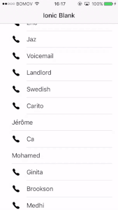 ionic phone call contacts voicemail