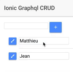 ionic graphql node apollo CRUD not changing